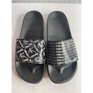 AND1‎ Slippers Men's Size 9 Crossover Slides Black Slip On Open Toe MNAN20ES056